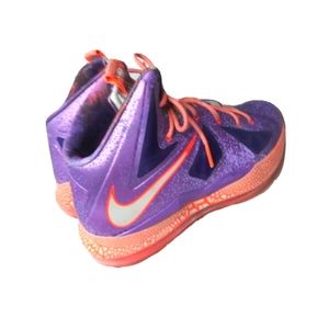 Nike LeBron X All-Star Area 72 (GS) Shoes 6.5Y~Purple Grey Crimson